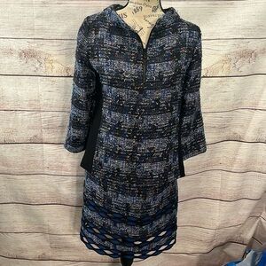 Vintage Carlisle Tweed Skirt Set Cut-Out Design Boucle Size 6 Top & Skirt